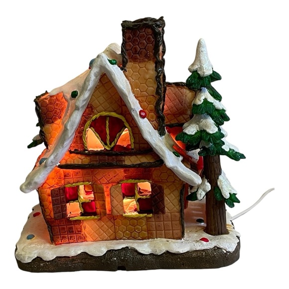 Illuminated Gingerbread Toy Shoppe House Of Lloyd Christmas Around The World VTG - Picture 7 of 12